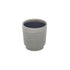 Gray Ceramic 19 Ounce Striped Round Distressed Pot Planter