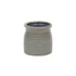 Gray Ceramic 15 Ounce Striped Round Distressed Pot Planter