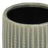 Beige And Green Ceramic 12 Ounce Striped Round Distressed Pot Planter