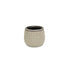 Beige And Gray Ceramic 12 Ounce Dotted Round Distressed Pot Planter