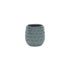 Blue And Gold Ceramic 20 Ounce Geometric Round Distressed Pot Planter