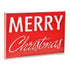 12" X 19" Red and White Handcrafted Merry Christmas Metal Wall Decor