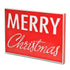 12" X 19" Red and White Handcrafted Merry Christmas Metal Wall Decor