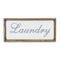 11" X 24" Brown and White Laundry Wood and Metal Wall Decor
