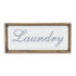 11" X 24" Brown and White Laundry Wood and Metal Wall Decor