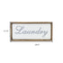 11" X 24" Brown and White Laundry Wood and Metal Wall Decor