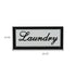 11" X 24" Black and White Handcrafted Laundry Metal Wall Decor