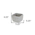 Gray Cement 6 Ounce Crackle Square Distressed Pot Planter