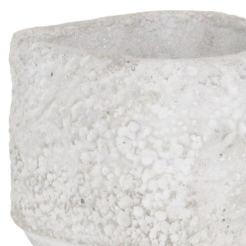 Gray Cement 106 Ounce Crackle Square Distressed Pot Planter
