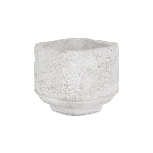 Gray Cement 106 Ounce Crackle Square Distressed Pot Planter