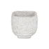 Gray Cement 106 Ounce Crackle Square Distressed Pot Planter