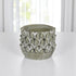Black And Gray Cement 49 Ounce Leaf Round Distressed Pot Planter
