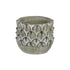 Black And Gray Cement 49 Ounce Leaf Round Distressed Pot Planter