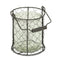 6" Brown and Clear Wire Basket and Glass Jar