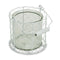5" White Metal Tabletop Lantern Candle Holder