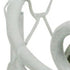 5" White Metal Tabletop Lantern Candle Holder
