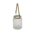 6" Clear and Brown Glass Tabletop Lantern Candle Holder