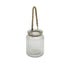 6" Clear and Brown Glass Tabletop Lantern Candle Holder