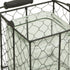 6" Clear and Brown Glass and Metal Lattice Tabletop Lantern Candle Holder