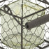 4" Clear and Brown Glass Tabletop Lantern Candle Holder