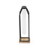 12" Black Clear And Natural Metal Glass And Wood Posy Test Tube Table Vase