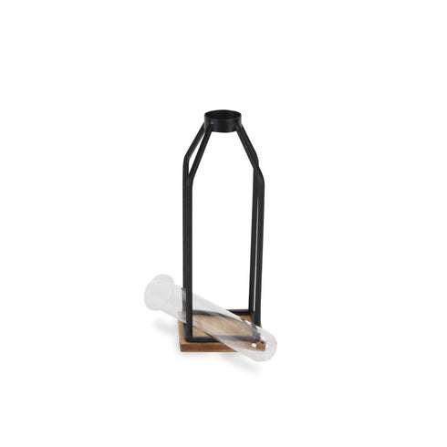 11" Black Glass Tabletop Sculpture