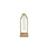 11" Gold Clear And Natural Metal Glass And Wood Test Tube Table Vase