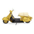 9" Yellow and Black Metal Hand Painted 1959 Yellow Scooter Model Motorcycle