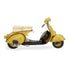 9" Yellow and Black Metal Hand Painted 1959 Yellow Scooter Model Motorcycle