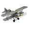 5" Blue and Gray Metal Hand Painted Model Airplane Tabletop Sculpture