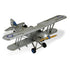 5" Blue and Gray Metal Hand Painted Model Airplane Tabletop Sculpture