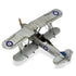 5" Blue and Gray Metal Hand Painted Model Airplane Tabletop Sculpture