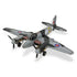 4" Black and Gray Metal Hand Painted Model Airplane Tabletop Sculpture