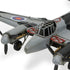 4" Black and Gray Metal Hand Painted Model Airplane Tabletop Sculpture
