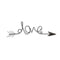 8" X 25" Dark Gray Handcrafted Love Arrow Metal Wall Decor