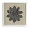 12" X 13" Black And Gold Flower Wood and Metal Wall Decor