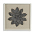 12" X 13" Black And Gold Flower Wood and Metal Wall Decor