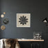 12" X 13" Black And Gold Flower Wood and Metal Wall Decor