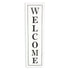 39" X 11" White and Black Welcome Metal Wall Decor