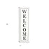 39" X 11" White and Black Welcome Metal Wall Decor