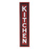 37" X 8" Red and White Kitchen Metal Wall Decor