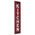 37" X 8" Red and White Kitchen Metal Wall Decor
