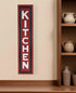 37" X 8" Red and White Kitchen Metal Wall Decor
