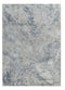 5' X 8' Blue And Gray Abstract Area Rug