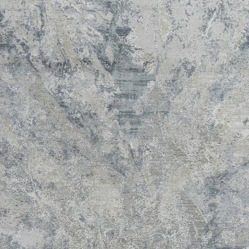 5' X 8' Blue And Gray Abstract Area Rug