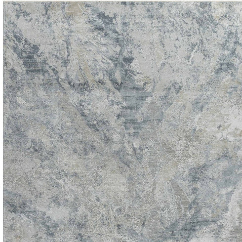 5' X 8' Blue And Gray Abstract Area Rug