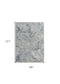8' X 10' Blue Gray Abstract Power Loom Area Rug