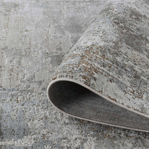8' X 10' Beige And Gray Abstract Area Rug