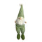 30" Green and White Fabric Christmas Standing Gnome Tabletop Sculpture