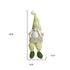 30" Green and White Fabric Christmas Standing Gnome Tabletop Sculpture